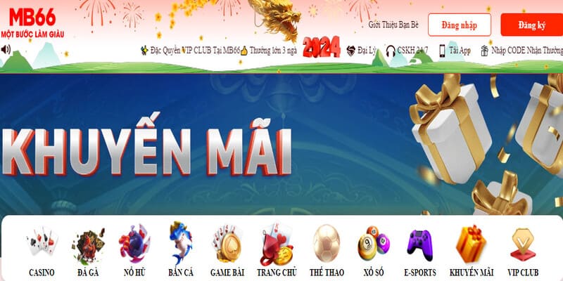Hệ thống khuyến mãi MB66 được thiết kế đa dạng, giá trị thưởng cao